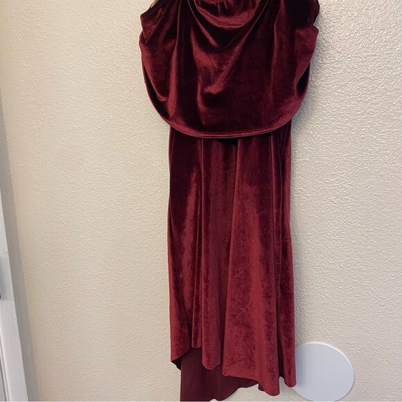 Revolution Tenth House Dance burgundy red velvet dress AS IT UNFOLDS RC24573 SA - Picture 3 of 11